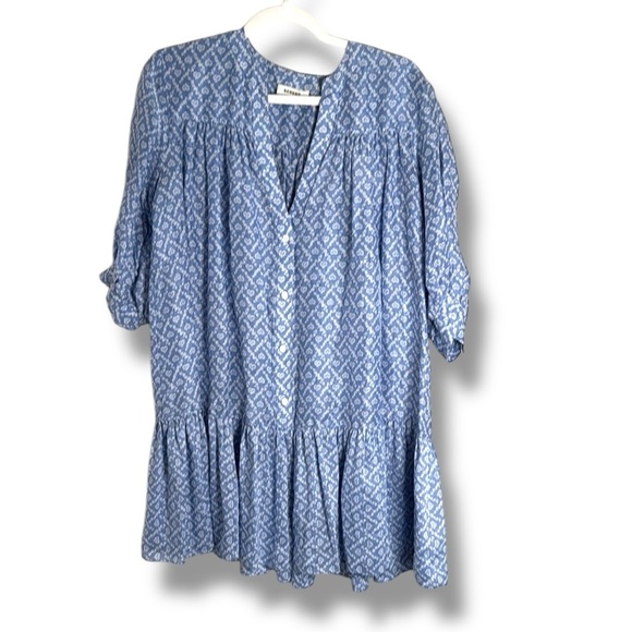 Sandro Emilian Printed Silk Blend Mini Dress Size 38/6 - Picture 1 of 8